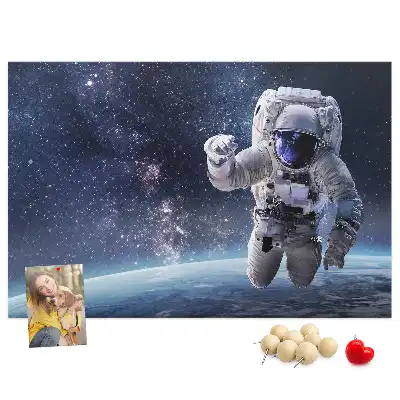 Printed Cork Memo Board Astronaut