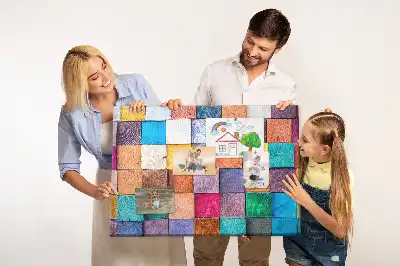 Cork memo board Wooden cubes