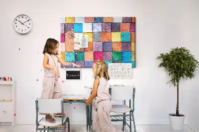 Cork memo board Wooden cubes