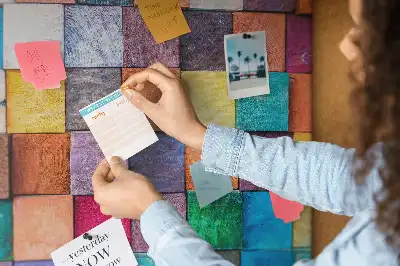 Cork memo board Wooden cubes