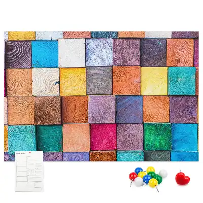 Cork memo board Wooden cubes