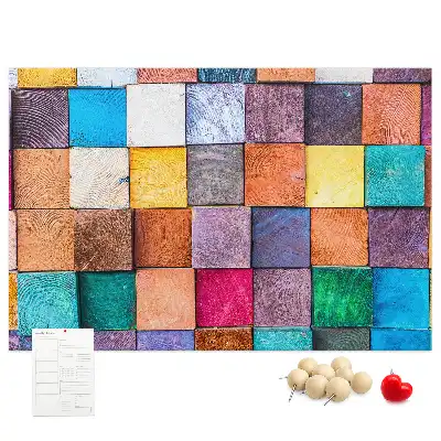 Cork memo board Wooden cubes