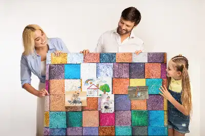 Cork memo board Wooden cubes