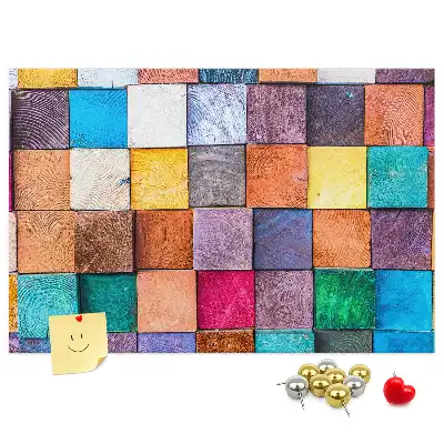 Cork memo board Wooden cubes