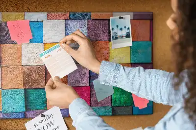 Cork memo board Wooden cubes