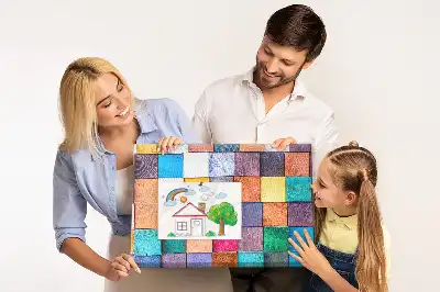 Cork memo board Wooden cubes