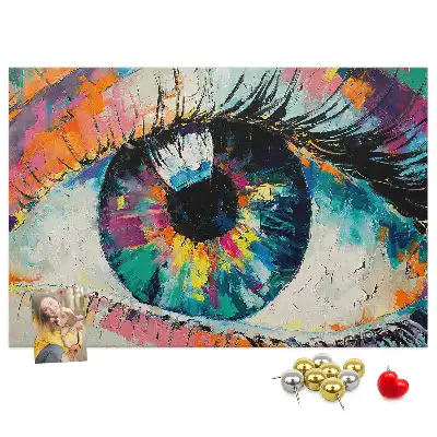 Human Eye Pupil Printed Cork Memo Board