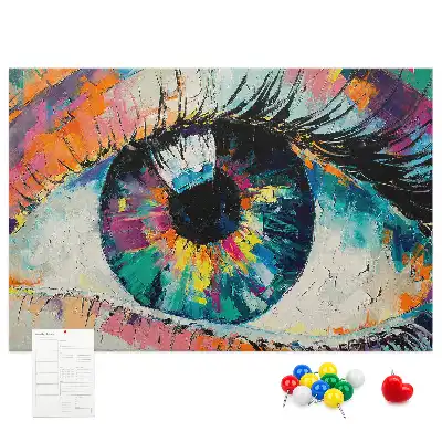 Human Eye Pupil Printed Cork Memo Board