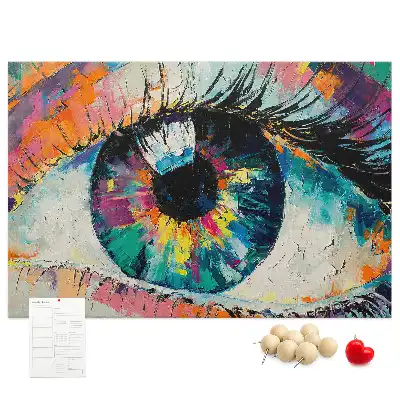 Human Eye Pupil Printed Cork Memo Board