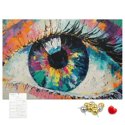 Human Eye Pupil Printed Cork Memo Board