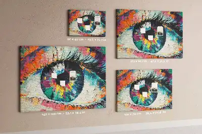 Printed Cork Memo Board Human eye pupil