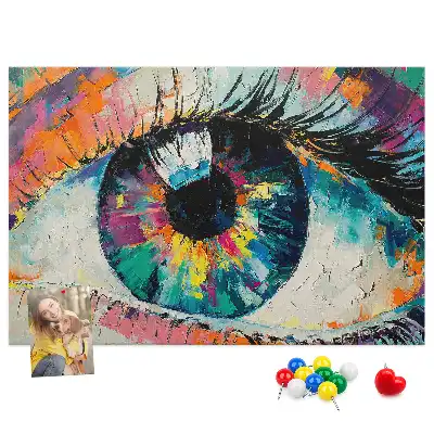 Human Eye Pupil Printed Cork Memo Board