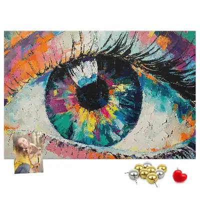 Human Eye Pupil Printed Cork Memo Board