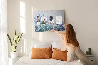Butterfly in the meadow printed cork board