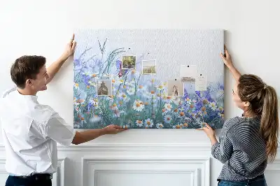 Butterfly in the meadow printed cork board