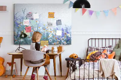Butterfly in the meadow printed cork board