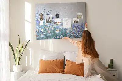 Butterfly in the meadow printed cork board