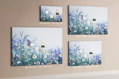 Butterfly in the meadow printed cork board