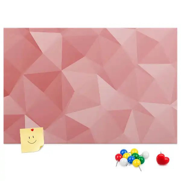 Cork Memo Board with Geometric Triangle Pattern