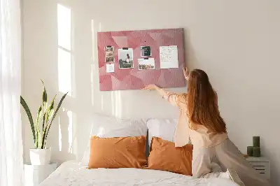 Cork Memo Board with Geometric Triangle Pattern