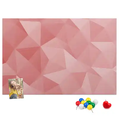 Cork Memo Board with Geometric Triangle Pattern