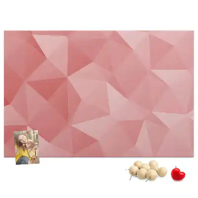 Cork Memo Board with Geometric Triangle Pattern
