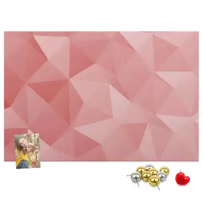 Cork Memo Board with Geometric Triangle Pattern