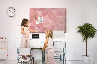 Cork Memo Board with Geometric Triangle Pattern