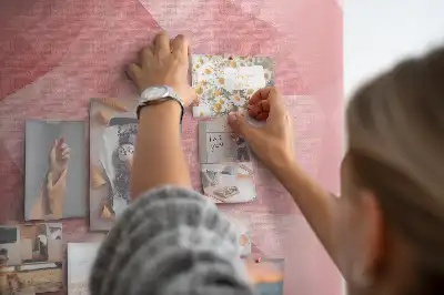 Cork Memo Board with Geometric Triangle Pattern