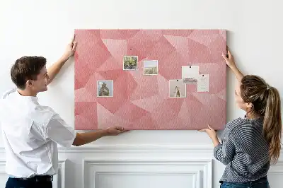 Cork Memo Board with Geometric Triangle Pattern