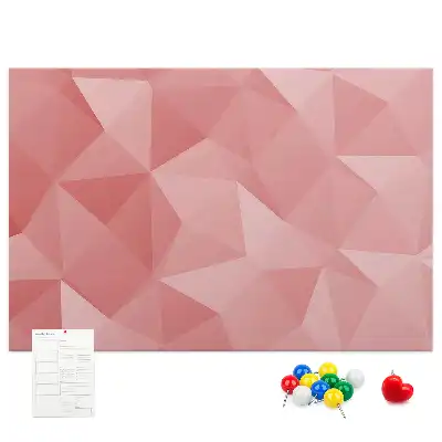 Cork Memo Board with Geometric Triangle Pattern