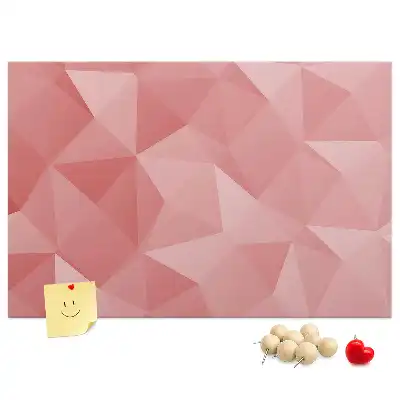 Cork Memo Board with Geometric Triangle Pattern