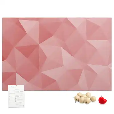 Cork Memo Board with Geometric Triangle Pattern