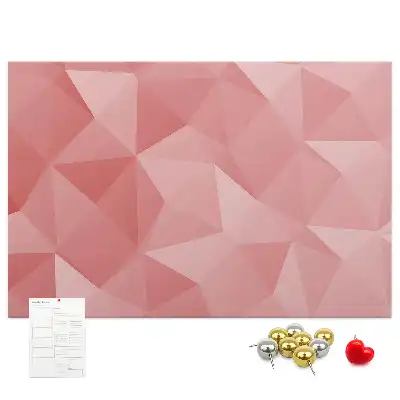 Cork Memo Board with Geometric Triangle Pattern