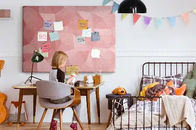 Cork Memo Board with Geometric Triangle Pattern