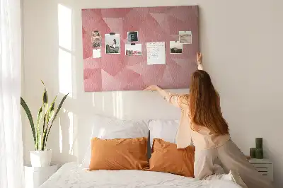 Cork Memo Board with Geometric Triangle Pattern