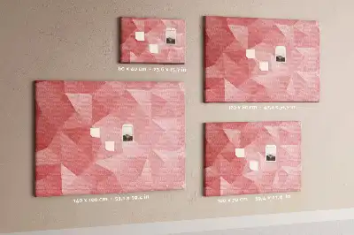 Cork Memo Board with Geometric Triangle Pattern