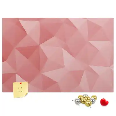 Cork Memo Board with Geometric Triangle Pattern