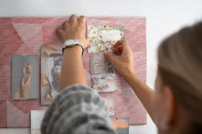 Cork Memo Board with Geometric Triangle Pattern
