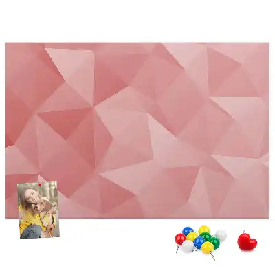 Cork Memo Board with Geometric Triangle Pattern