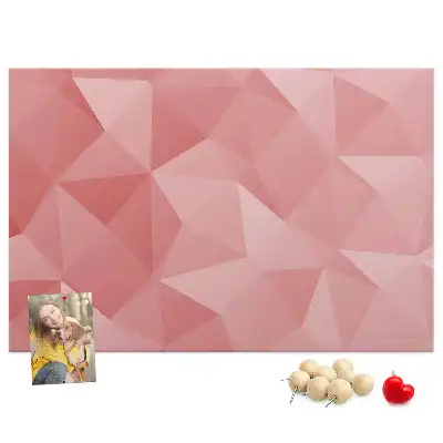 Cork Memo Board with Geometric Triangle Pattern