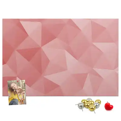 Cork Memo Board with Geometric Triangle Pattern