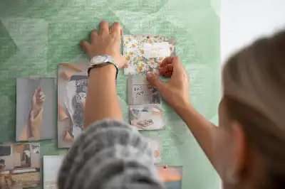 Printed abstraction cork board triangles
