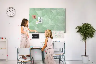 Printed abstraction cork board triangles