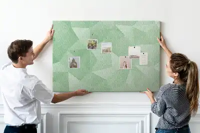 Printed abstraction cork board triangles