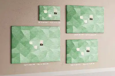 Printed abstraction cork board triangles