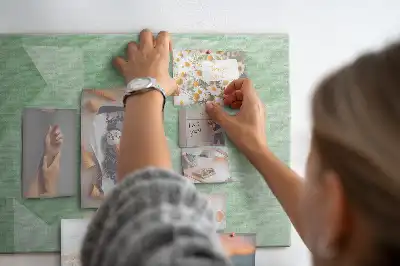Printed abstraction cork board triangles