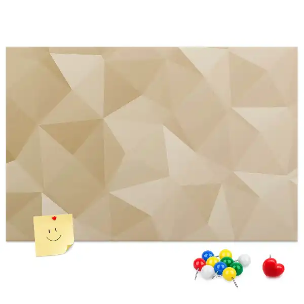Printed Cork Memo Board Triangles abstraction