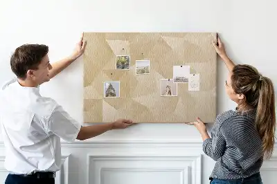 Printed Cork Memo Board Triangles abstraction