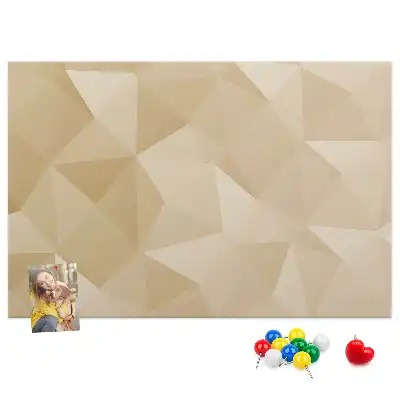 Printed Cork Memo Board Triangles abstraction